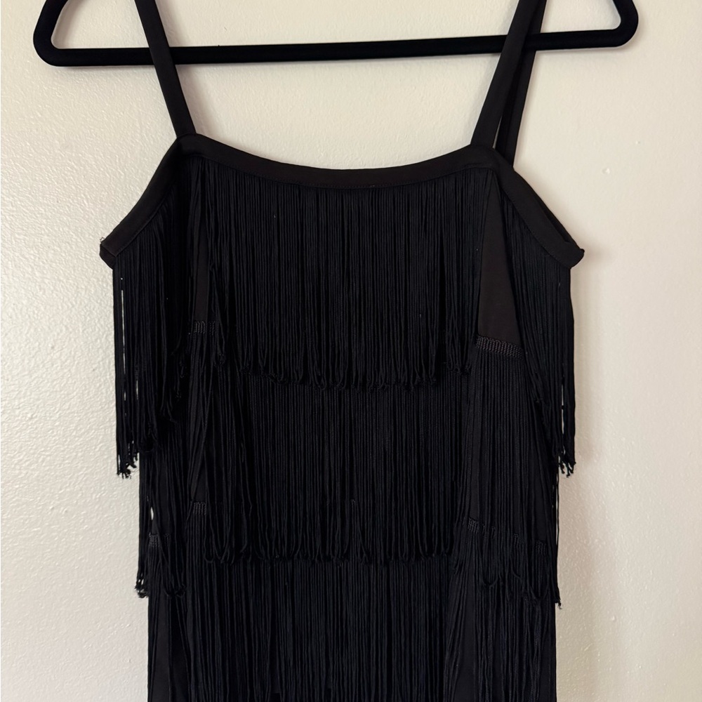 Michael Kors black tassel tiered tank top - Size M